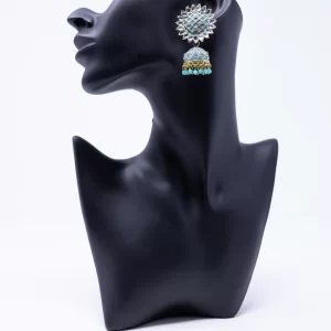 Blue Meenakari Jhumki