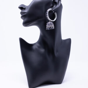 Blue Sapphire Hoops