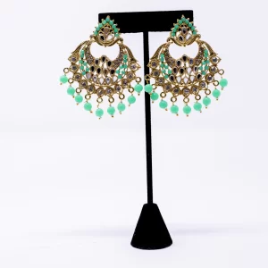 Green Pearl Kundan