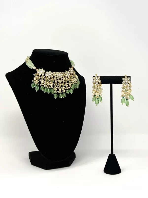 Light Green kundan Pearl set
