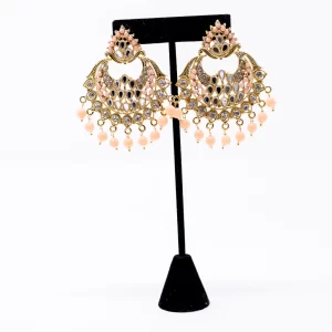 Peach Pearl Kundan