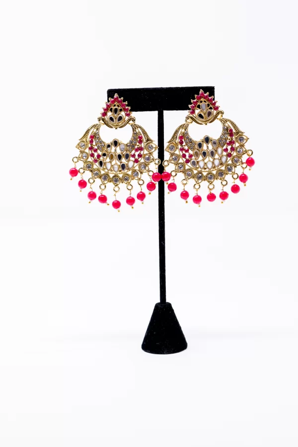Pink Pearl Kundan