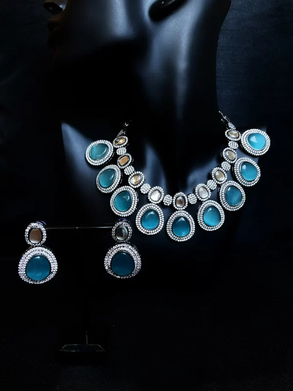 Princess blue white Diamond