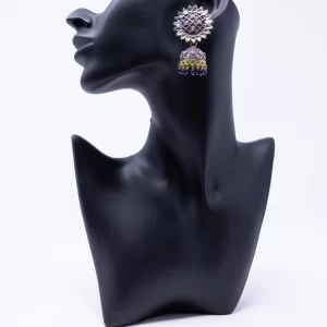 Purple Meenakari Jhumki