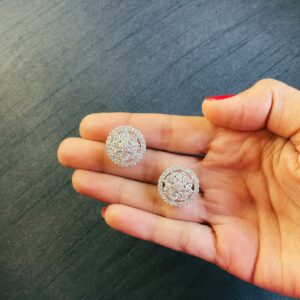 White Diamond Studs