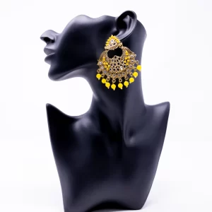 Yellow Pearl Kundan