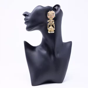 Peach Kundan Dangler