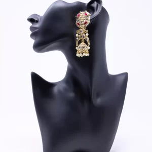 Pink Kundan Dangler