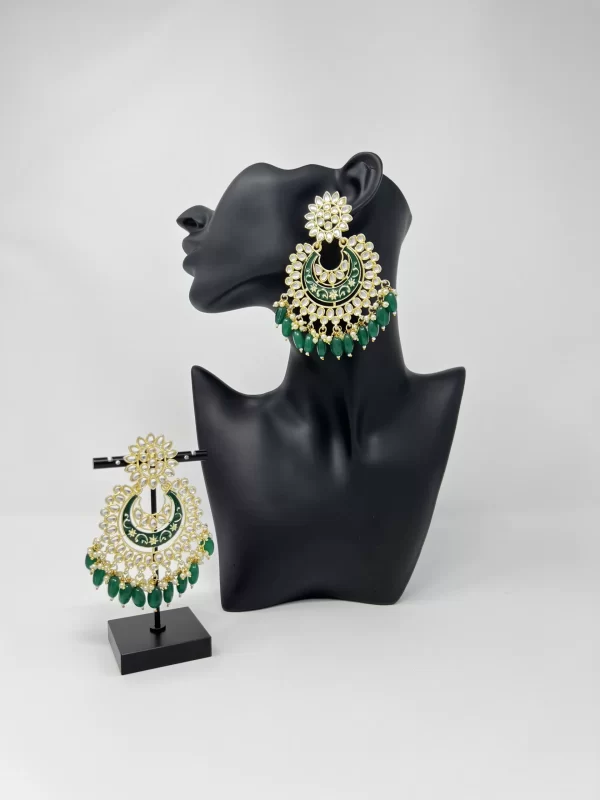 Royal Green Kundan Chandelier